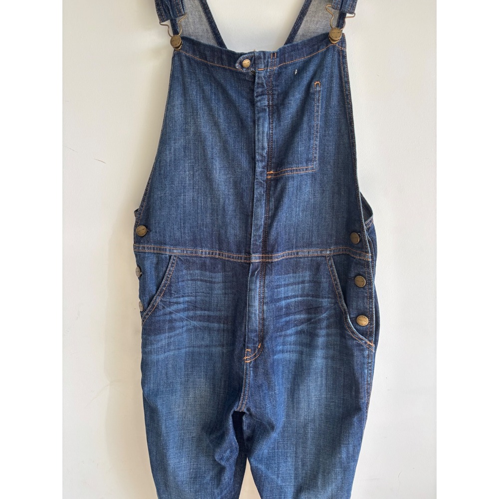 Current/Elliott The Ranch Hand Overall Dark Wash Denim Tapered Leg Size 1 - Picture 2 of 5